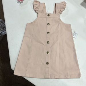 NWT JESSICA SIMPSON child’s denim jumper ! Size 3t with ruffle shoulders!